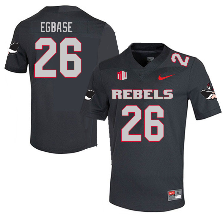 Men #26 Ose Egbase UNLV Rebels College Football Jerseys Sale-Charcoal